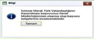 Acquisition of Turkish Citizenship step 4 level 1 