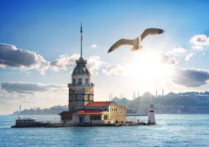 Maiden tower in Üsküdar Turkey