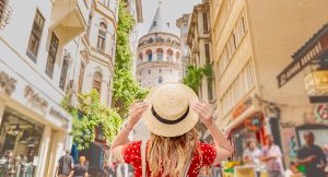 Foreign tourists in Turkey