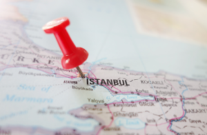 Istanbul pin on map