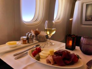 Business class food 